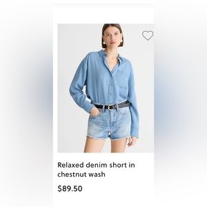 J Crew denim shorts, size 27